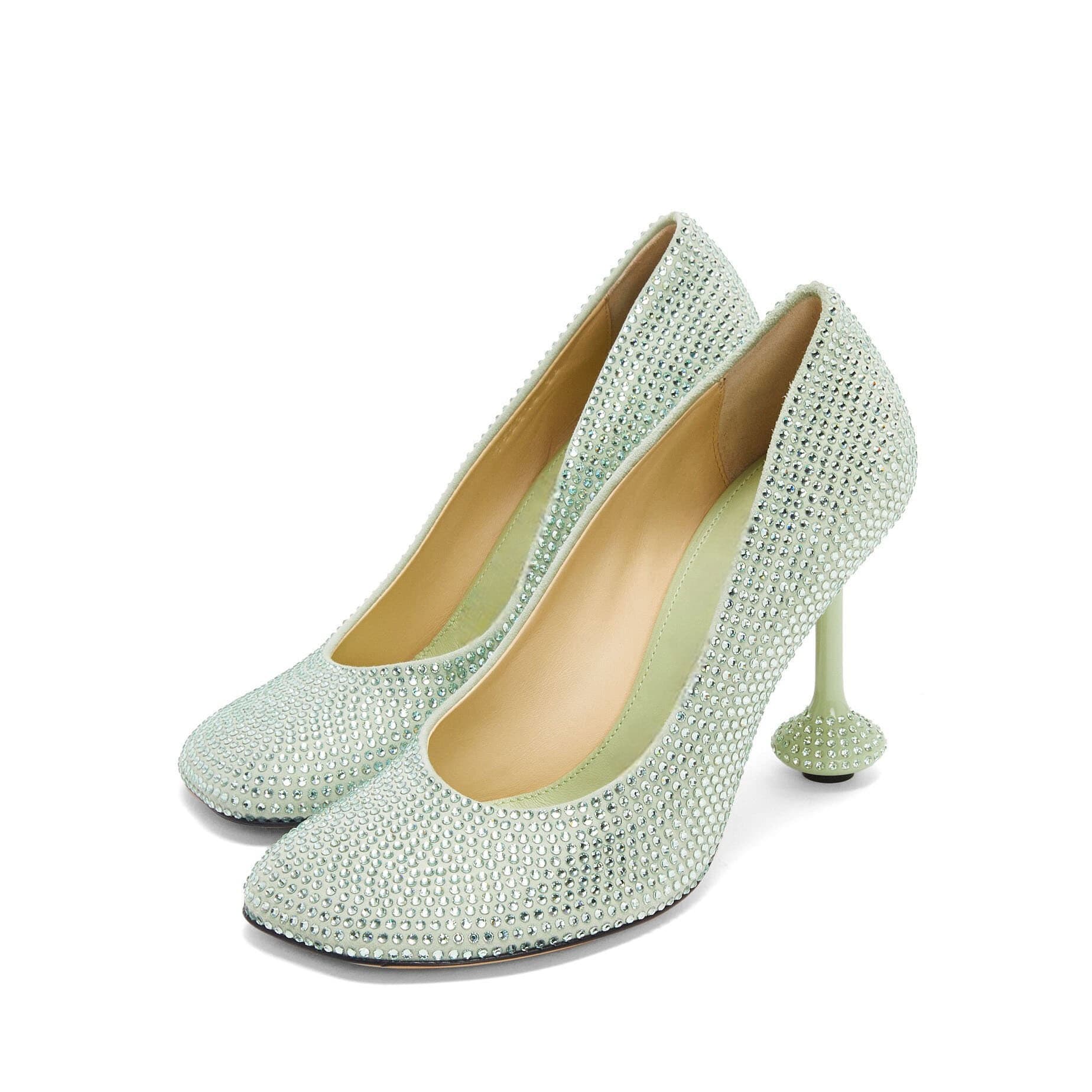 2026 New European and American Foreign Trade Summer High-Heeled Irregular Shallow Round-Toe Rhinestone Sexy Party Large Size Single Shoes
