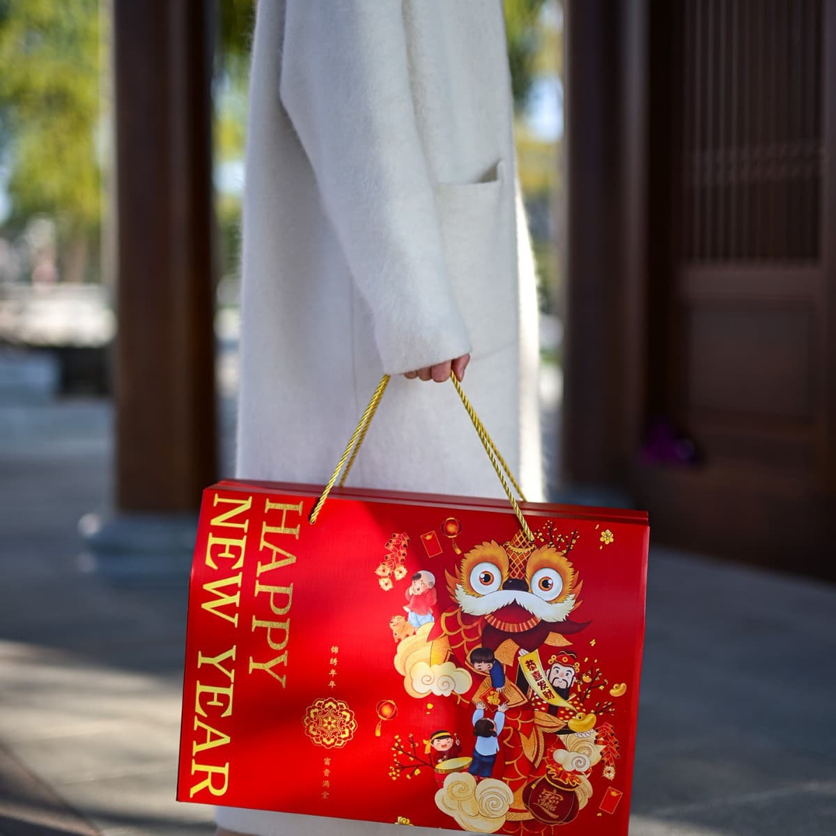 2026 New Year Gift Box Spring Festival Gift New Year Goods Pastry Local Specialty Fireworks Cooked Food Preserved Meat Packaging Box