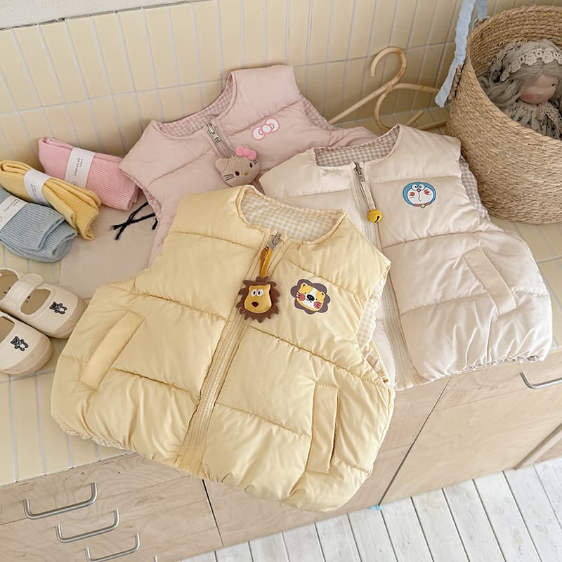 Wangan 25 Autumn and Winter Children's Vest, Boys' Winter Puffer Vest, Toddlers and Babies Korean Style Thickened Warm Vest