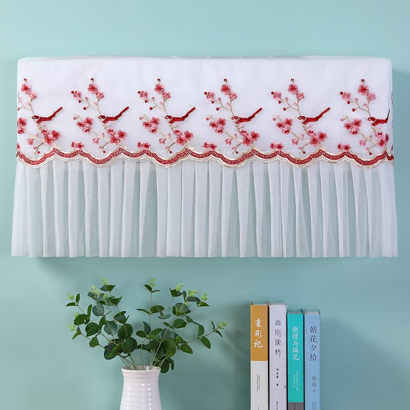New Chinese-style wall-mounted air conditioner dust cover that doesn't need removal when operating, prevents direct airflow