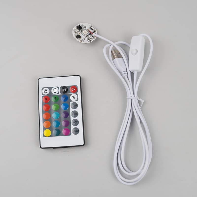 Custom 5V RGB LED with Color Gradient, Remote Control Light Panel + USB Switch Wire, Light Source