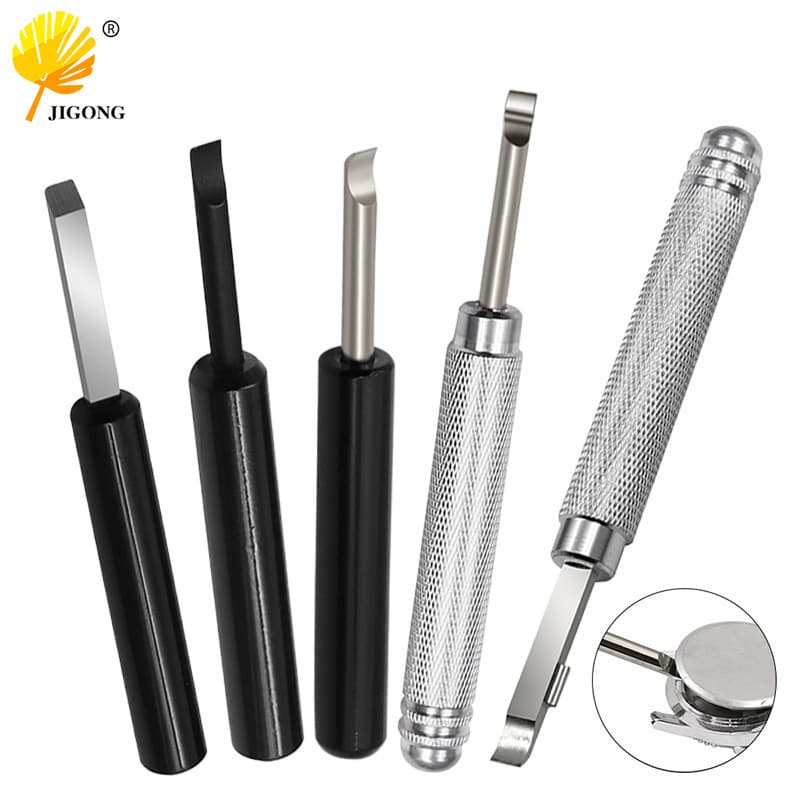 Watch Back Case Opener Pry Tool Aluminum Handle Multi-Purpose Watch Repair Tool for Opening Back Cover and Battery Replacement