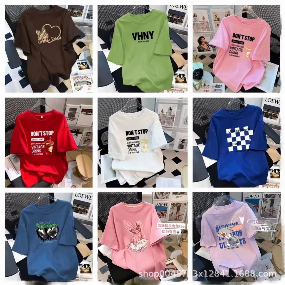 Summer Large Stock Cheap and Easy to Sell Women's Tops Cotton Women's T-Shirts Wholesale 5 Yuan 9.9 Free Shipping One Piece