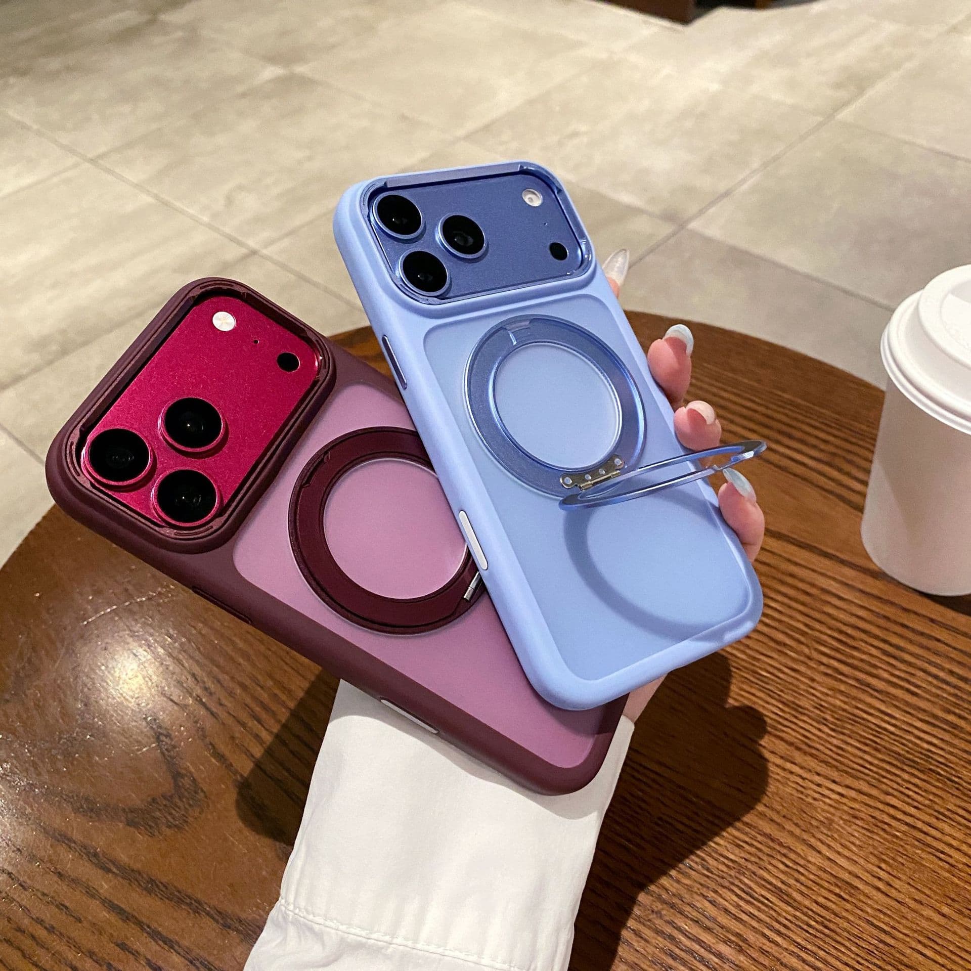 Cross-border Compatible with iPhone 18 Pro Max Phone Case 360 Magnetic Stand Case Apple 17 Pro Protective Cover Shockproof