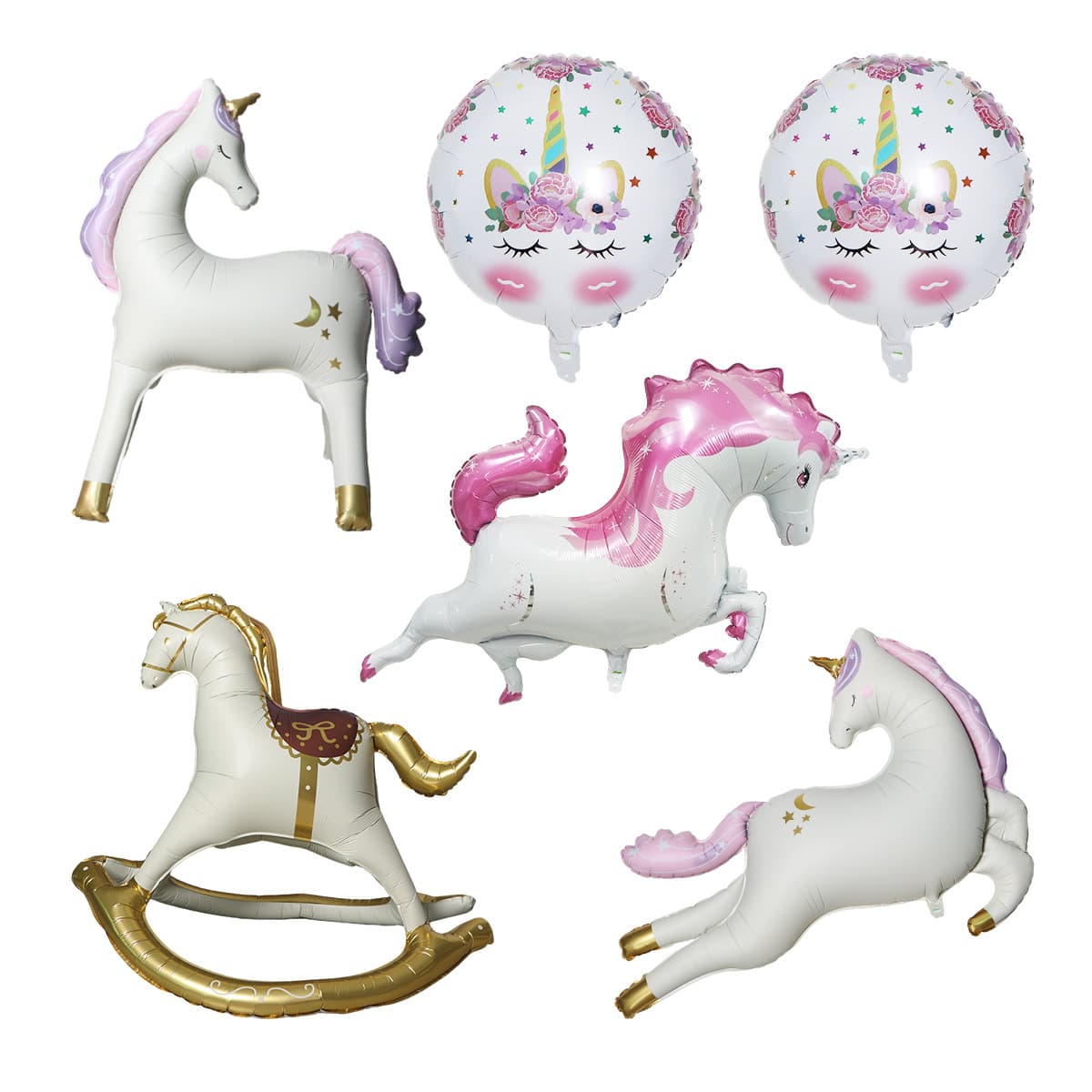 Matte Unicorn Standable Aluminum Foil Balloon Party Supplies Birthday Decorations Cartoon Animal Shaped