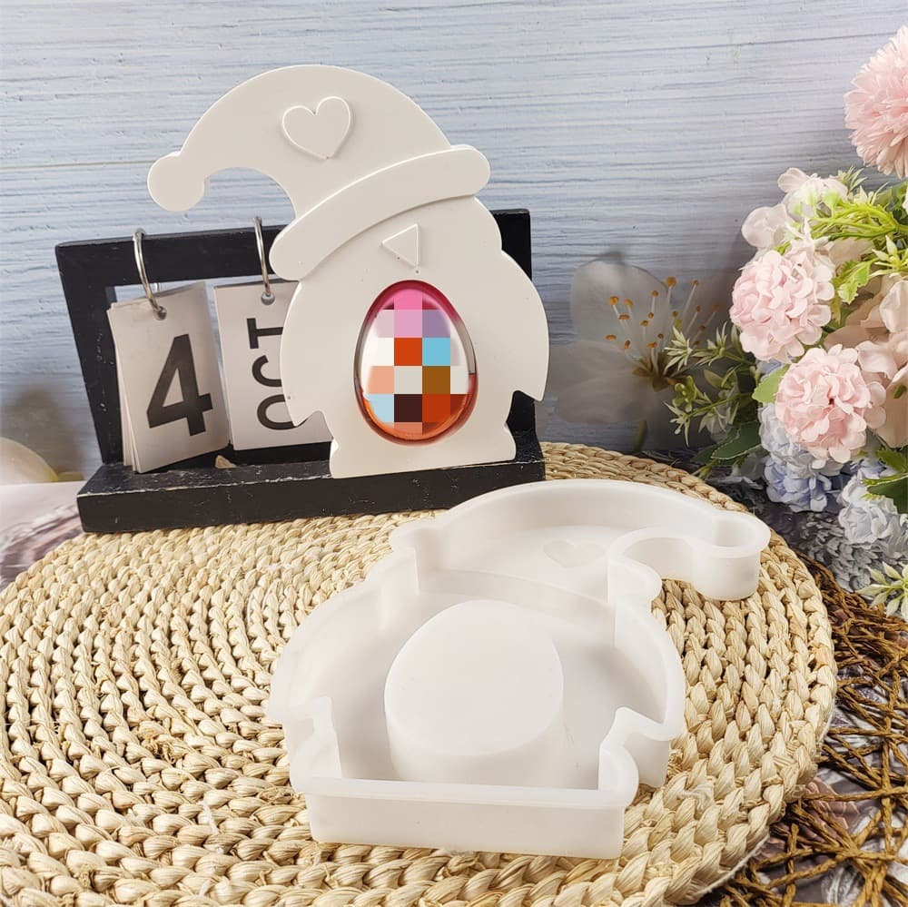 S0901 Christmas Penguin Desktop Decoration Cement Plaster Mold DIY Silicone Mold