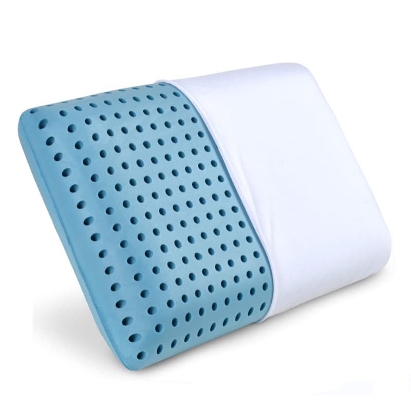 Amazon cooling gel particle memory foam pillow bread pillow cervical pillow comfortable sleep pillow with breathable holes