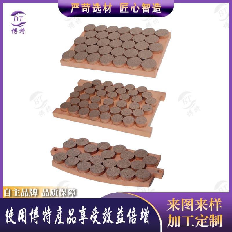 Wind power generator high-speed shaft brake friction plates SYFS-20D 02D 26A, copper-based powder metallurgy brake pads.