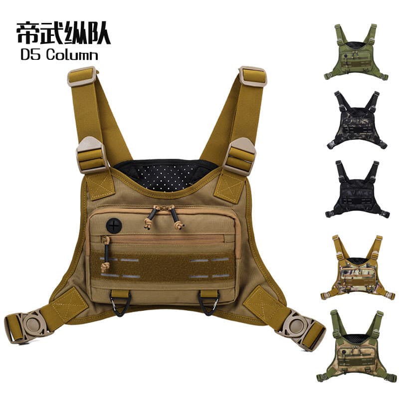 New Style Outdoor Tactical Chest Bag for Men Multi-functional Training Double Shoulder Vest Bag Sports Fitness Bag Tactical Vest Bag