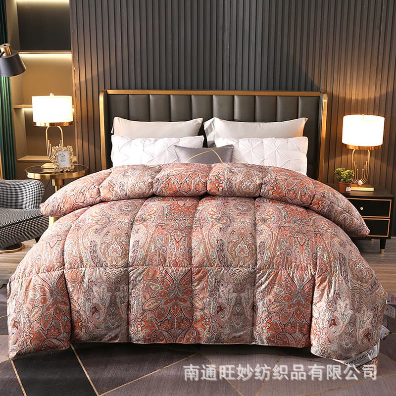 Siberian Down Comforter - Extra Thick Warmth, Silk-Feather Blend, Group Buy Wholesale Live Stream Hot Seller Soft Quilt
