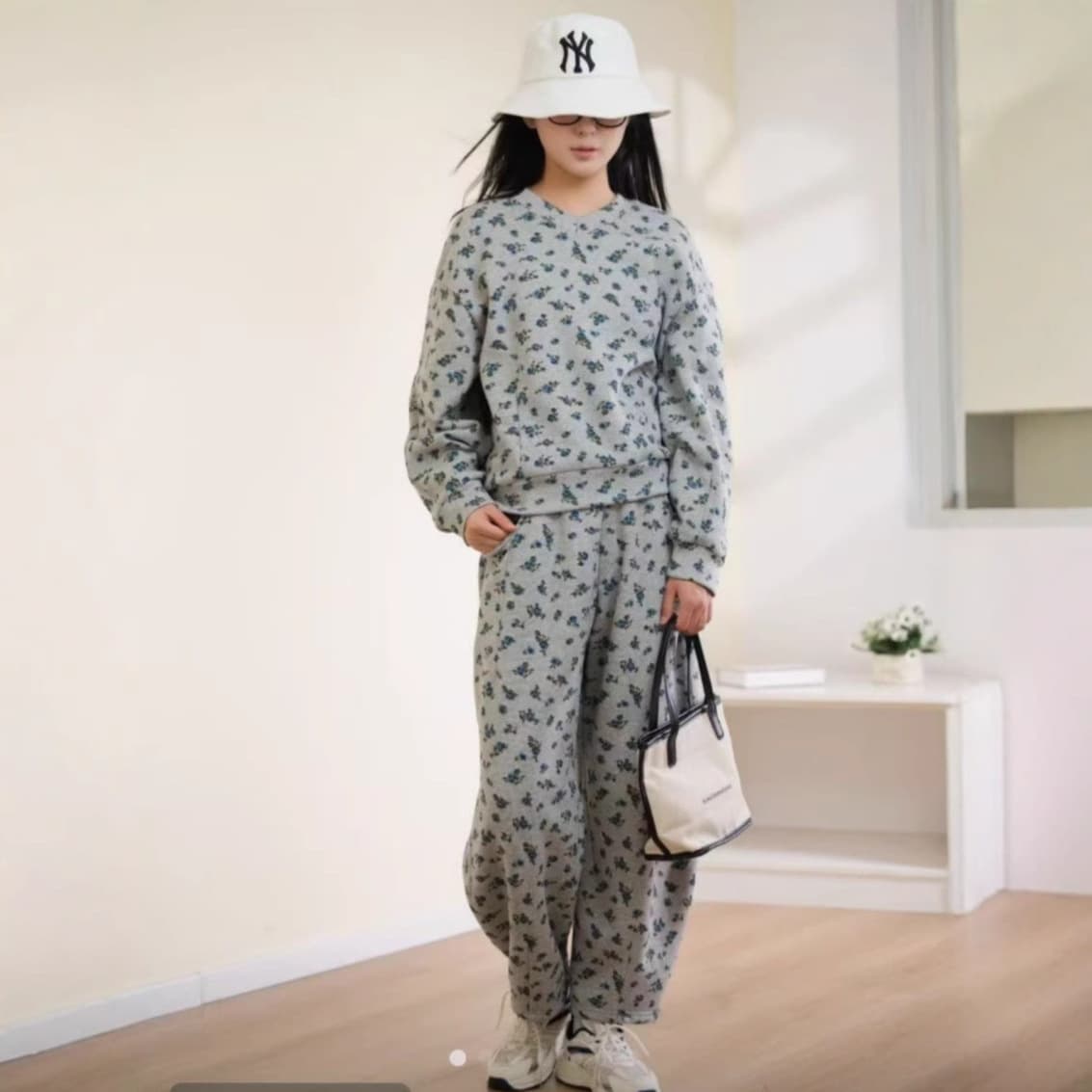 ADER H autumn and winter new sweatshirt and sweatpants women's suit student wear loose casual tops and pants versatile and casual