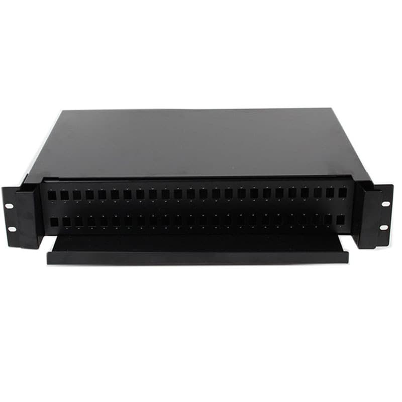Hot-selling 48-core pull-out fiber optic distribution frame, telecom quality 2U rack-mount junction box wholesale.
