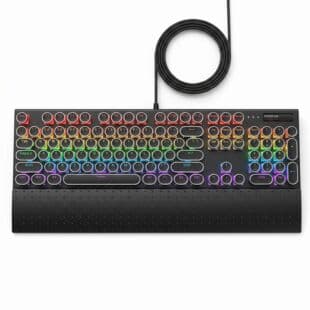 104-Key with Wrist Rest True Mechanical Blue Switch Keyboard Metal Wired Gaming RGB Running Light Black Switch Brown Switch Red Switch
