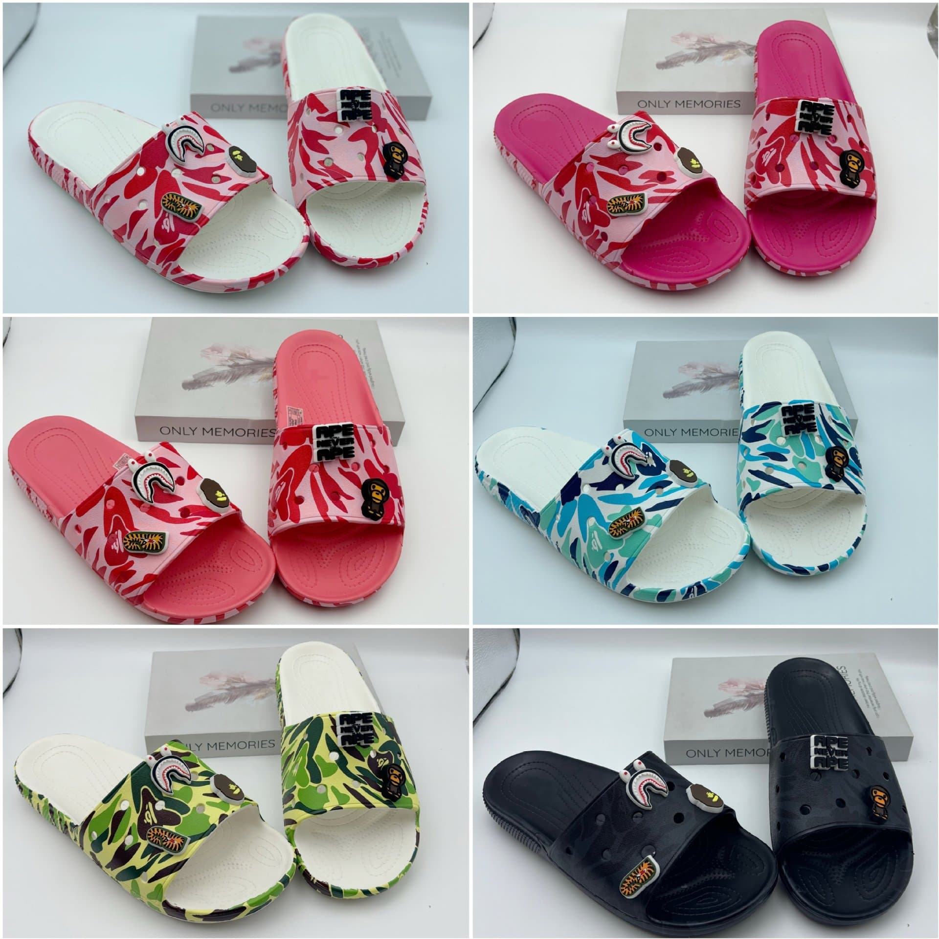 Flat Printed Slide Sandals for Men and Women, New Outdoor Beach Casual Sandals