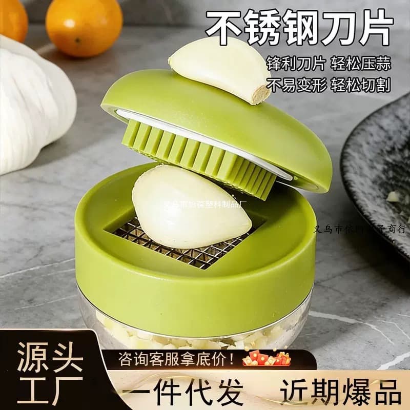 Effortless Garlic Press Home Garlic Masher Portable Garlic Crusher Garlic Paste Maker Chili Presser