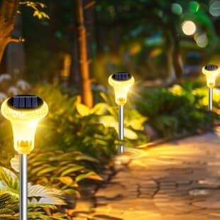 Solar Crystal Lollipop Water Drop Pattern Lawn Light Outdoor Garden Light Atmosphere Light Ground Insert Light Landscape Decorative Light