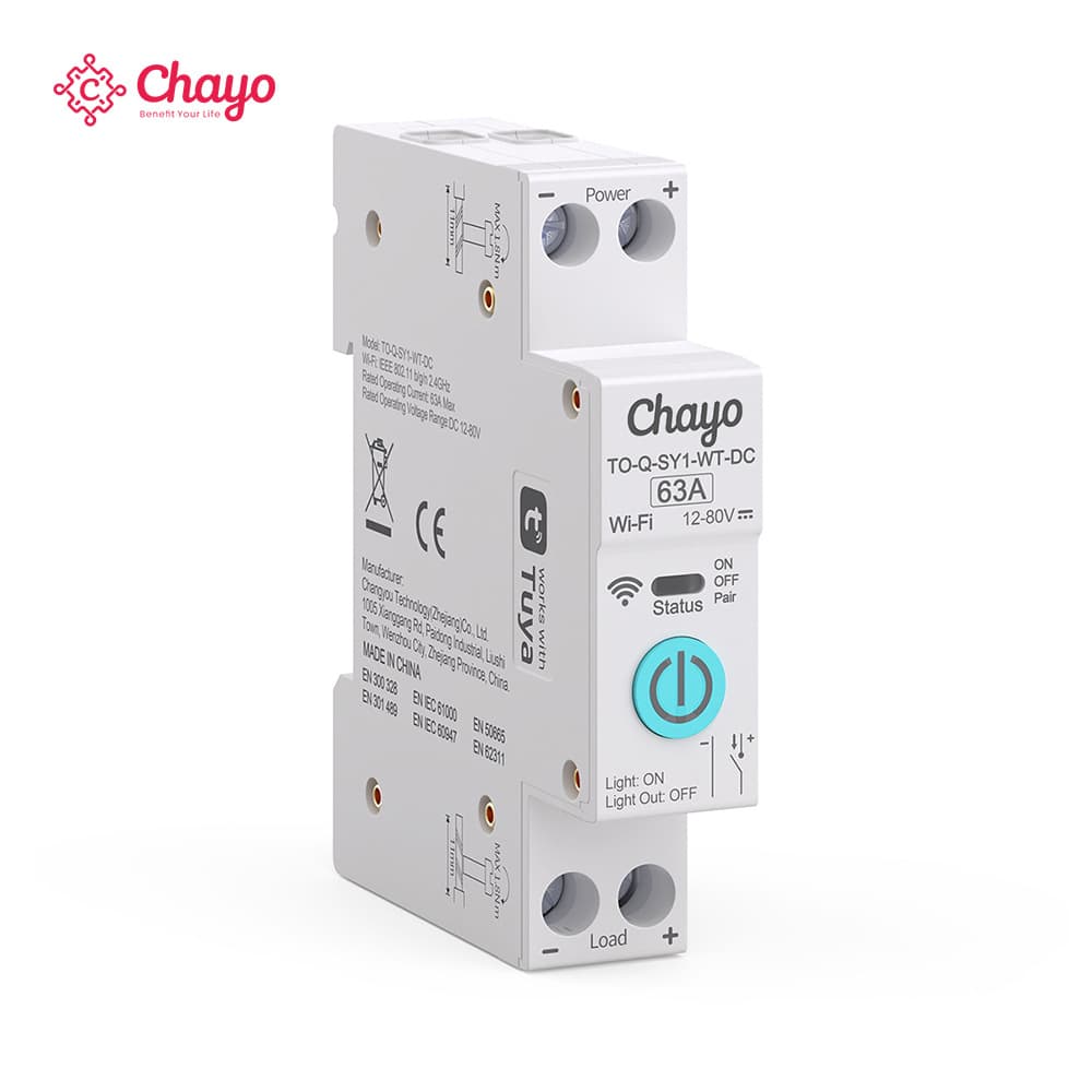Tuya DC WiFi Smart Switch 63A Wireless Remote Control Smart Home Switch via Mobile APP