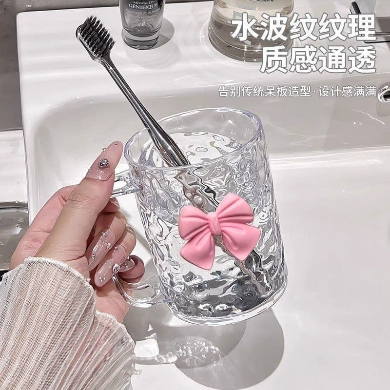 New DIY Bow-Tie Stylish Toothbrush Cup for Home, Couple Rinse Cup, Cartoon Toothbrush Cup, Wash Basin Cup
