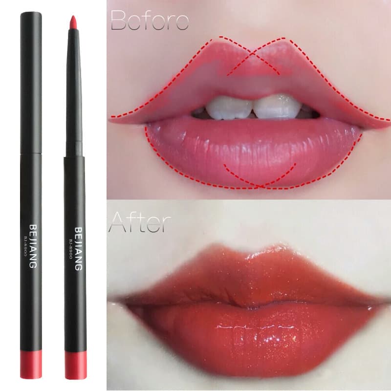 Bijiang Flame Shaping Automatic Lip Liner Pen Matte Lipstick Lip Pen Red Bean Sand Color kong-12