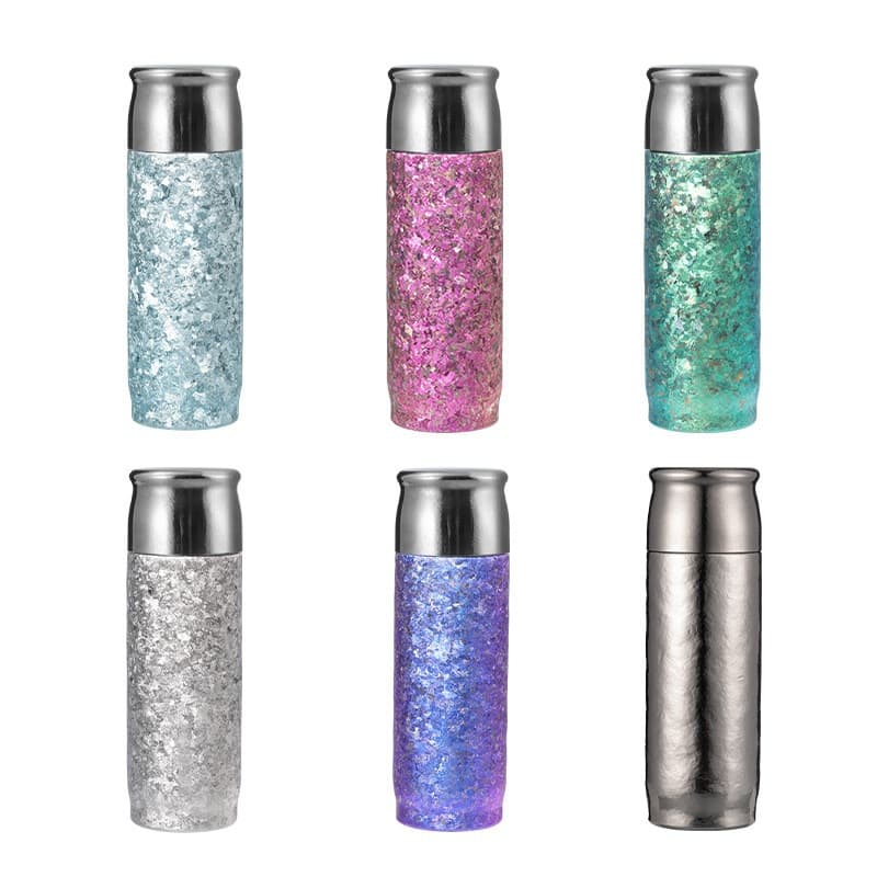 Pure titanium cup magnetic double lid business thermos cup inside and outside pure titanium with tea separator tea cup car insulated water cup