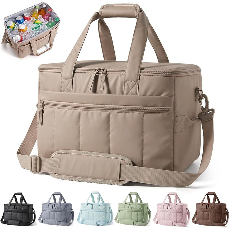 Amazon's new insulated refrigerated bag, beach camping food preservation, leak-proof ice bag, large-capacity outdoor picnic bag