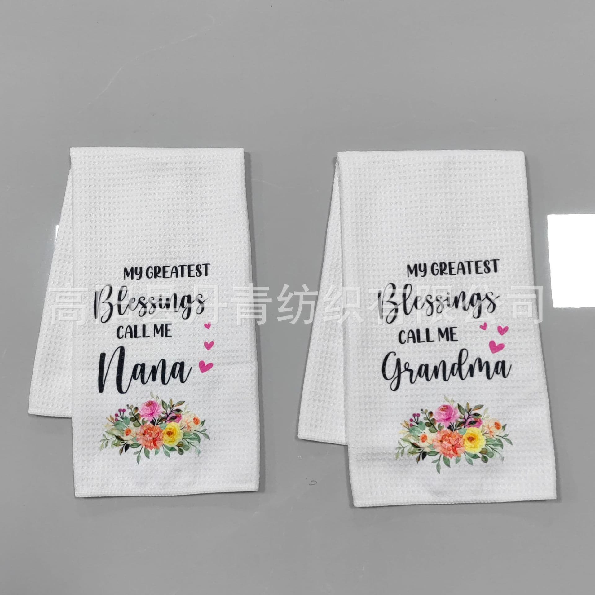 Factory Custom Microfiber Pineapple and Waffle Weave, Heat Transfer Printed Tea Towel, Vacuum Packable