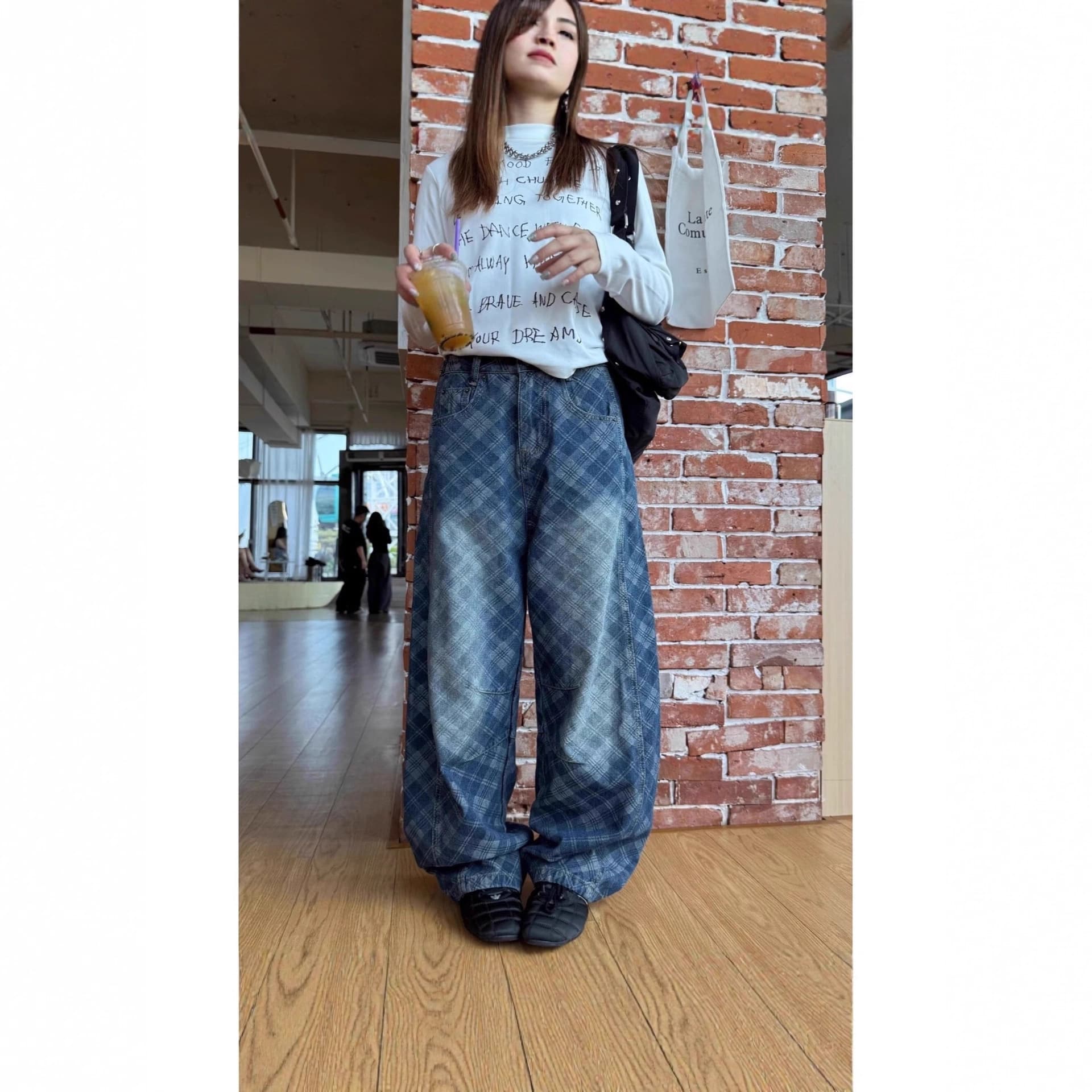 2025 New Japanese Style Artistic Harajuku Simple Jeans Trendy Fashion Versatile Casual New Arrival