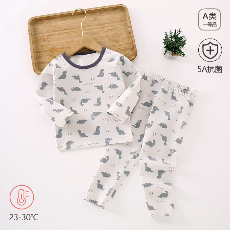 Children's Lycra Autumn and Winter Thermal Underwear Set, New Style Seamless Homewear, Boys and Girls A-Class Base Layer Pajamas
