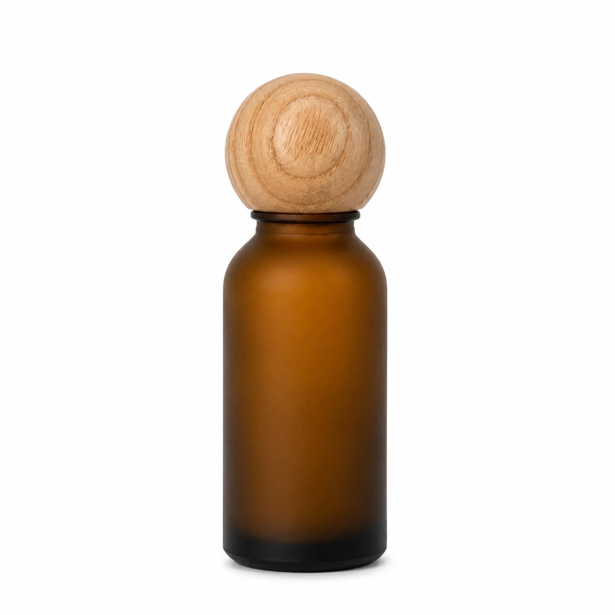 In Stock 15ml 20ml 30ml 50ml Walnut Wood Ring Essential Oil Bottle Food-Grade Glass Dropper Bottle Wholesale Small Capacity