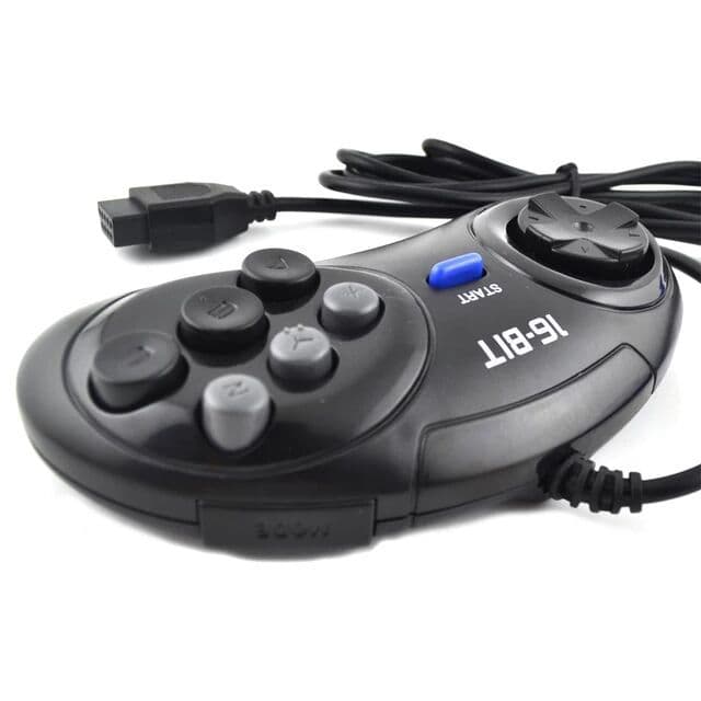 SEGA Wired Controller 16-bit Gamepad White/Black for SEGA Console 16-bit