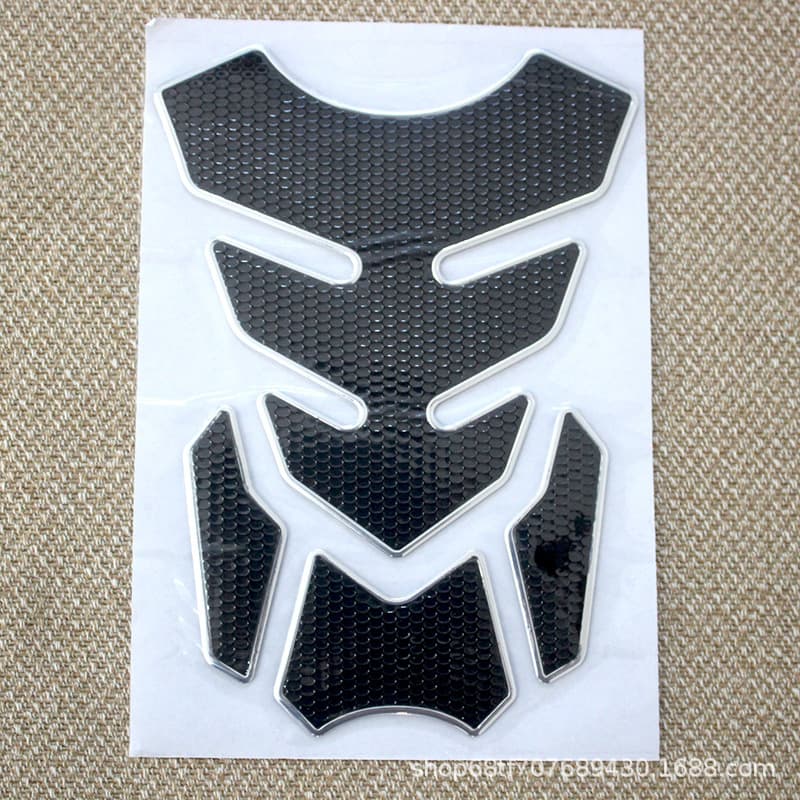 Cross-border Motorcycle Modification Fishbone Decal PVC Soft Rubber Fuel Tank Anti-scratch Sticker 3D Stereo Adhesive Strip Anti-collision Rubber Strip