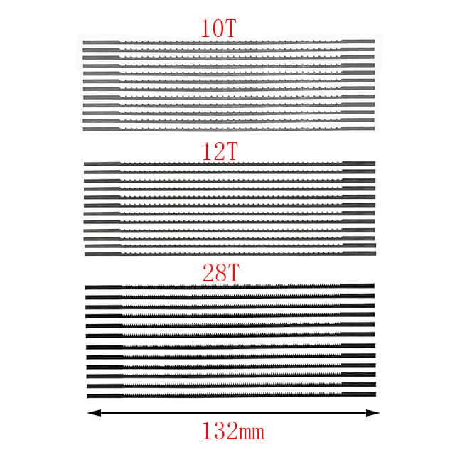 Cross-border 132mm pinless scroll saw blades, fret saw blades for woodworking and metal, scroll saw blades