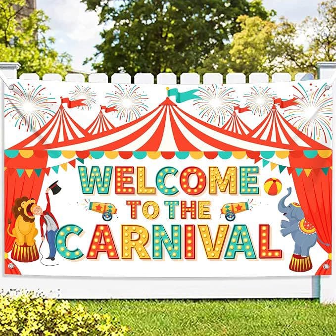 New Cross-Border Circus Tent Photography Backdrop Carnival Birthday Party Decoration Background Cloth