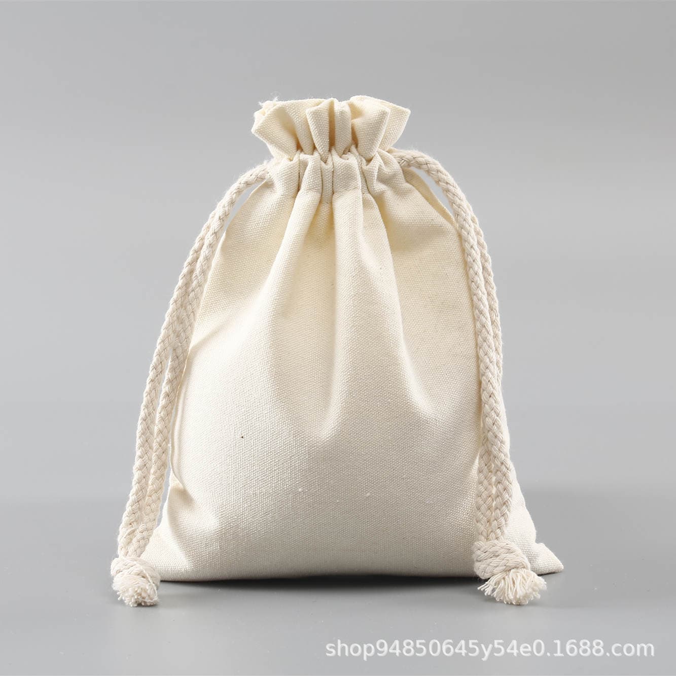 Wholesale Blank Eco-Friendly Canvas Drawstring Bag White Drawstring Storage Bag Packaging Cotton Drawstring Bag