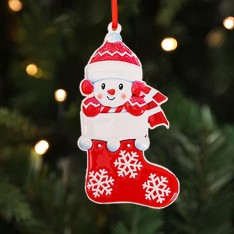 Cross-border Christmas Decoration Snowman Socks Christmas Tree Small Ornaments Santa Claus Decoration Christmas Stocking Hanging Ornament