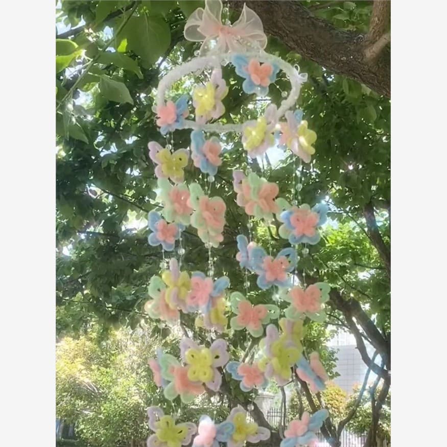 ✅ Handmade Internet-famous Butterfly Wind Chime DIY Kit Set, Super Ethereal Atmosphere, Creative Romantic 520 Twist