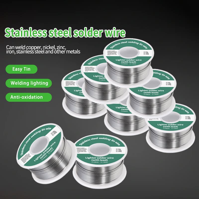Cross-border Stainless Steel Solder Wire, Strong Multi-Purpose Universal Repair Welding Solder Bar, Lighter Usable Solder Wire with Flux