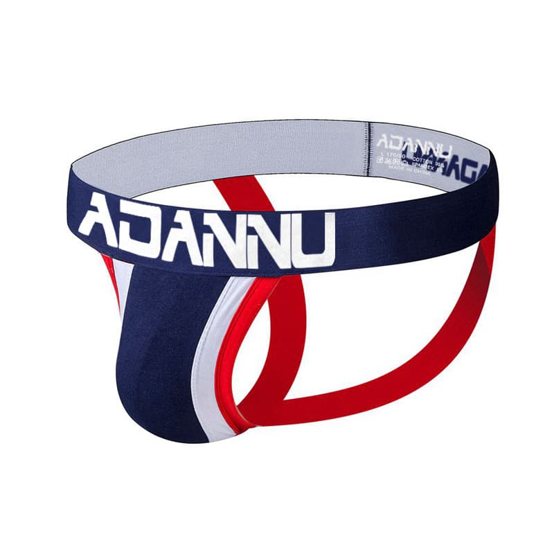 ADANNU Cross-border Trade Men's Underwear Sexy Comfortable Low Waist Double Thong Cotton Erotic Underwear Men AD14