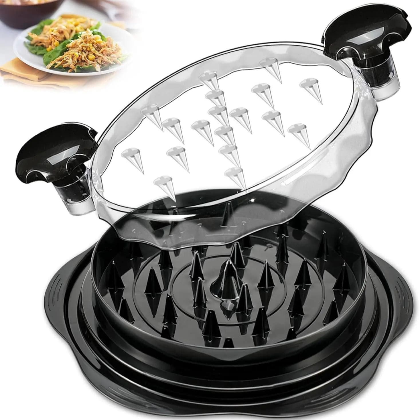 Modern Simple Chicken Shredder Meat Slicer Food Processor for Baby Food Preparation Durable PP+PC Material Easy to Clean