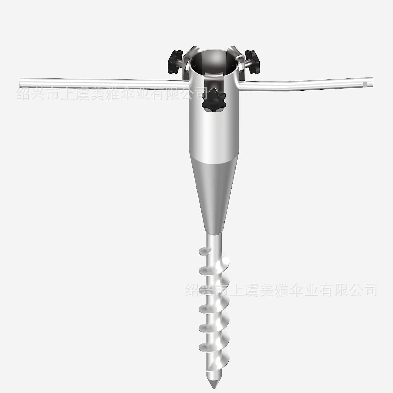Heavy-Duty Metal Beach Umbrella Spiral Ground Anchor