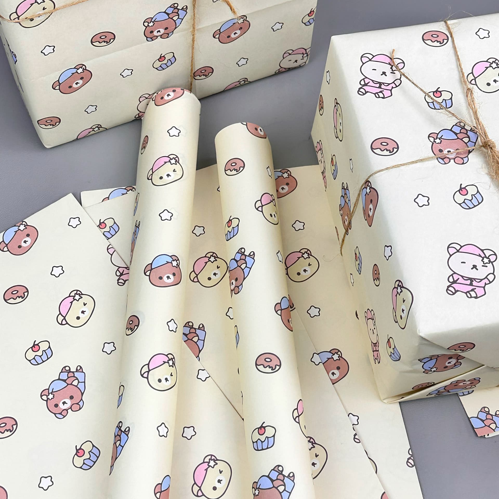 Pajamas Rilakkuma gift wrapping paper ins high-looking large size handmade diy holiday gift high-end gift paper