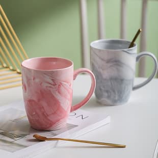 Marble Pattern Ceramic Mug, Mug with LOGO Printing, Gift Promotion, Office Water Cup, Coffee Cup, Event Giveaway