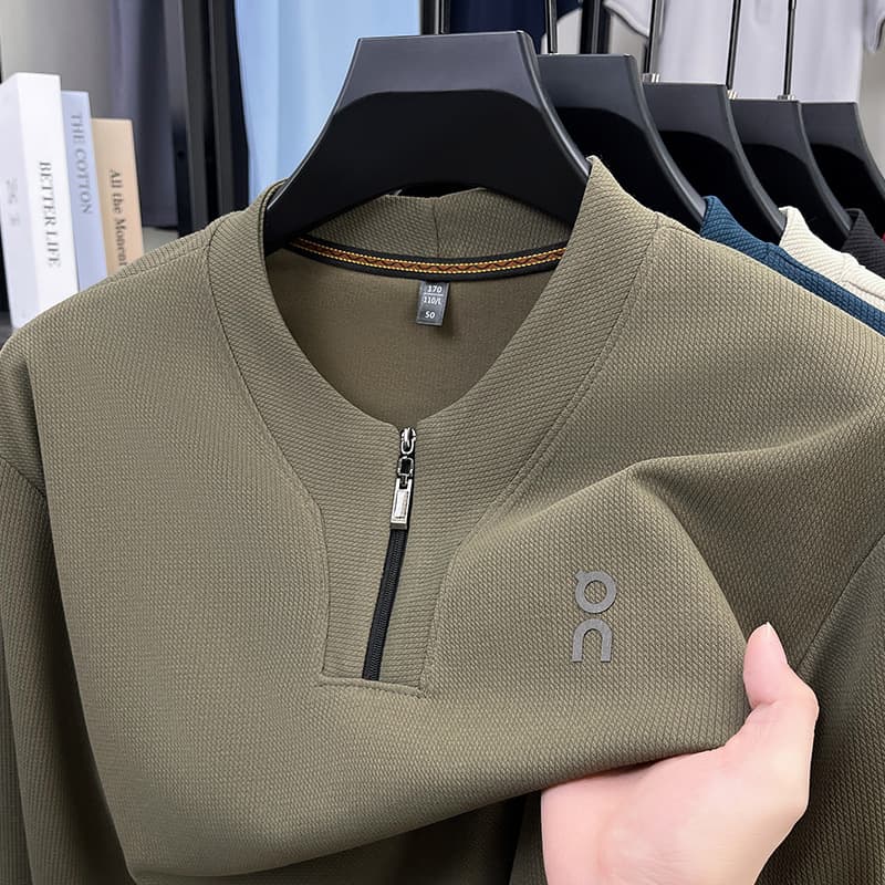 2026 Spring Men's New Half-Zip Sweatshirt, Pullover Top, Fashionable Casual Versatile Long Sleeve