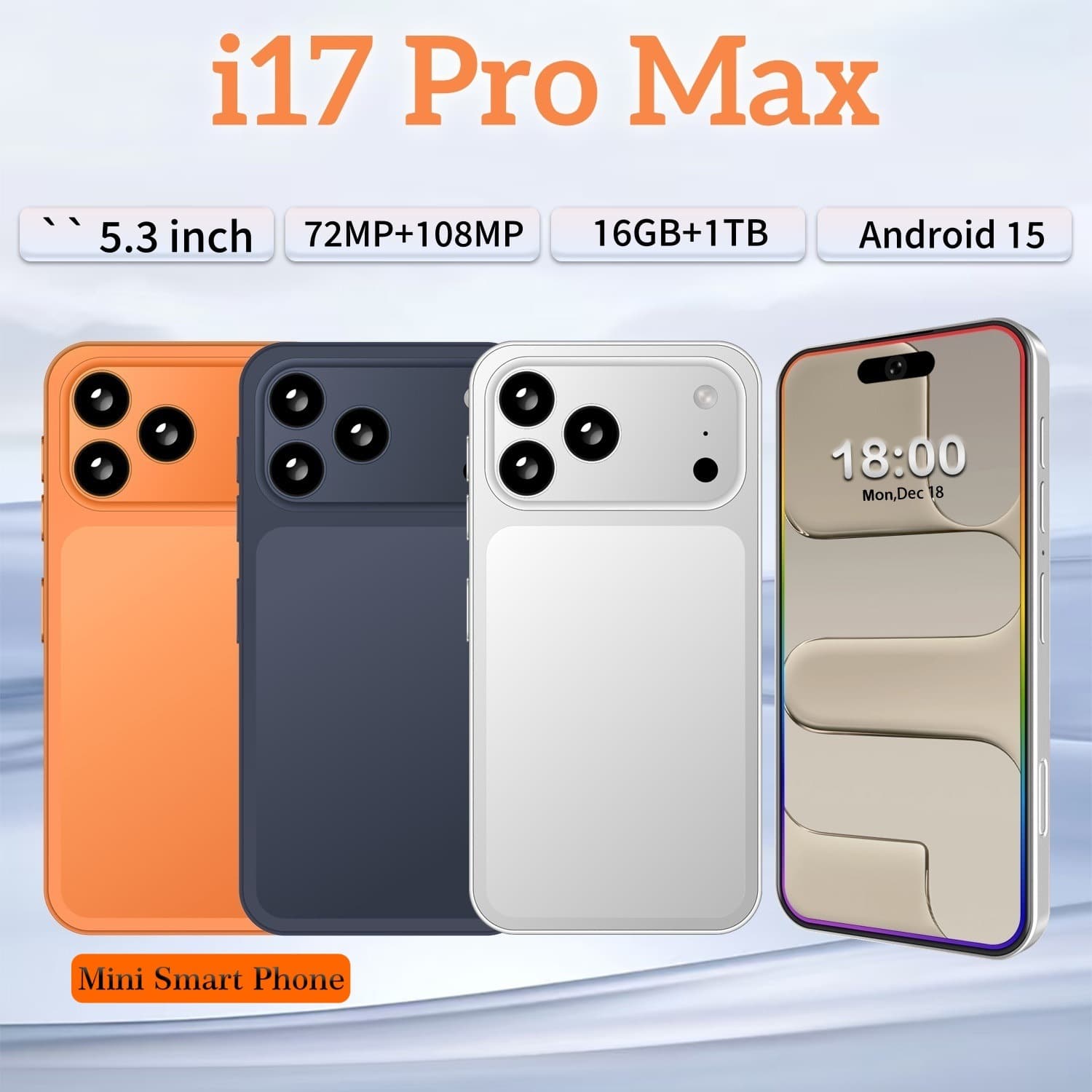 Cross-border phone manufacturer i17 ProMax small-screen Android smartphone source factory direct sales foreign trade dropshipping