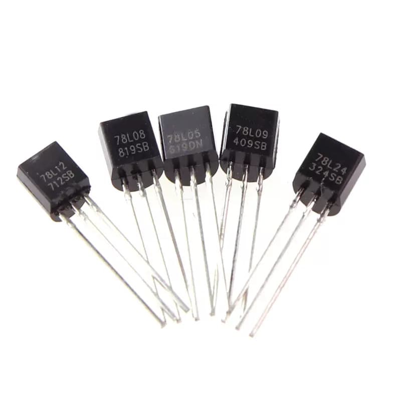 TO-92 Transistors 2N2222, 78L05, 78L06, 78L09, 78L08, 78L09, 78L12, 78L15