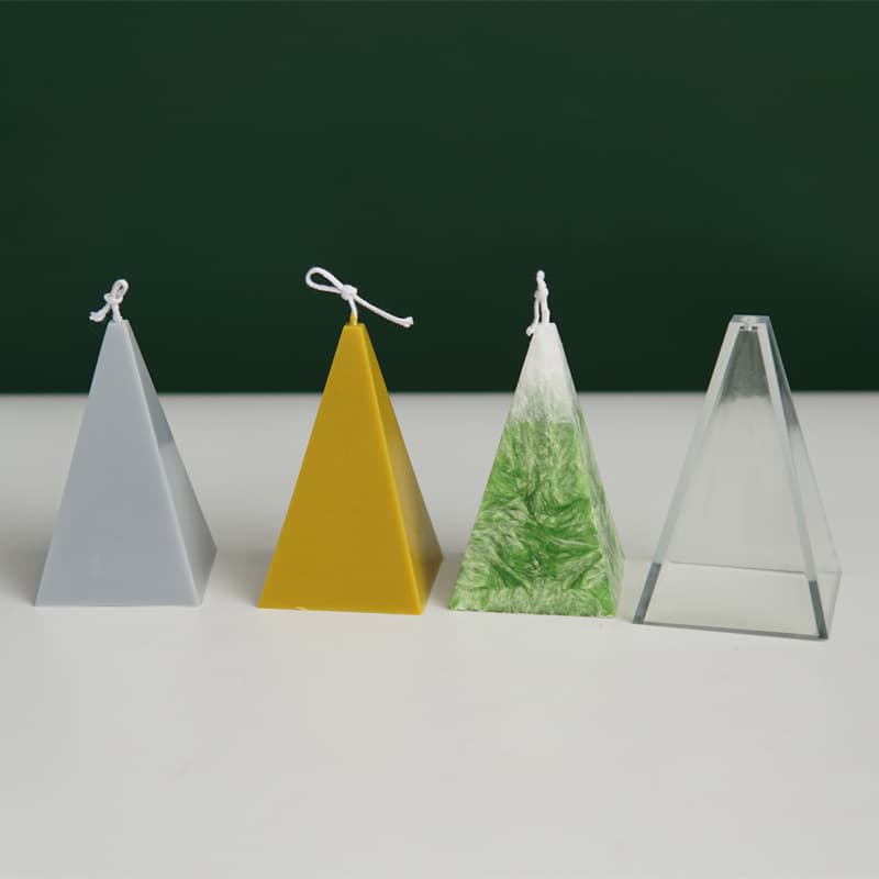 Yihai Pyramid Tetrahedron Candle Mold 3D Geometric Aromatherapy DIY Candle Plastic PC Acrylic Mold