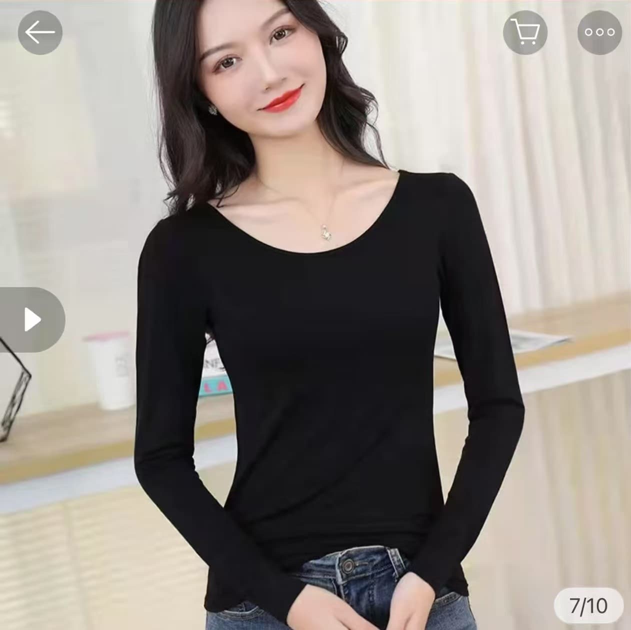 2025 New Cross-Border Round Neck Women's Long Sleeve T-Shirt Women's Base Layer Inner Top T-Shirt Wholesale