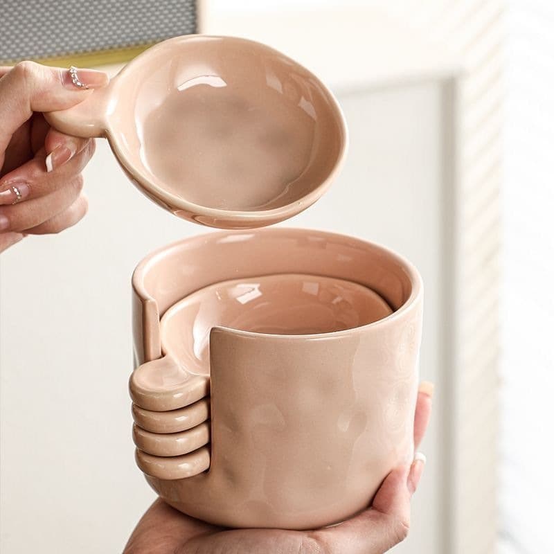 Home Ceramic Hot Pot High Appearance Seasoning Cute Storage Seasoning Set Creative Soy Sauce Sauce Dish