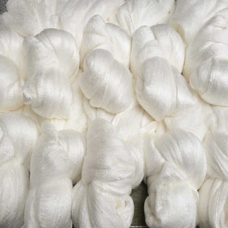 Factory direct pure mulberry silk raw material, double cocoon silk padding, specialized for silk quilts, mulberry silk filament, bare padding