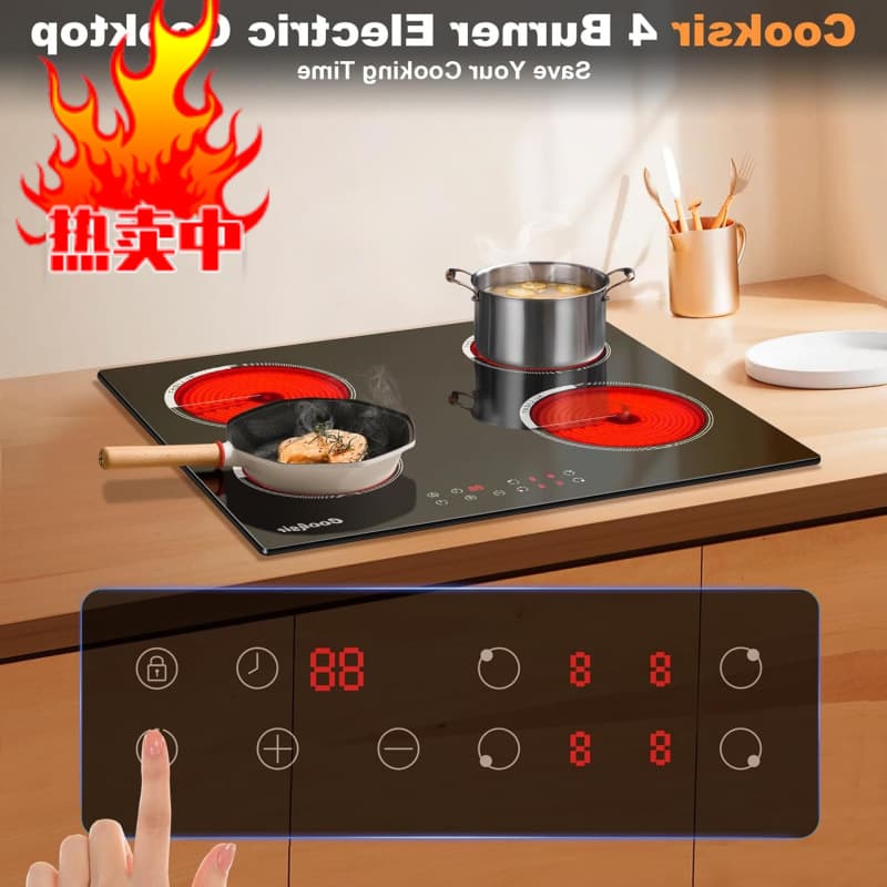 Factory Electric Cooktop with Multiple Burners, Cooking Plate
